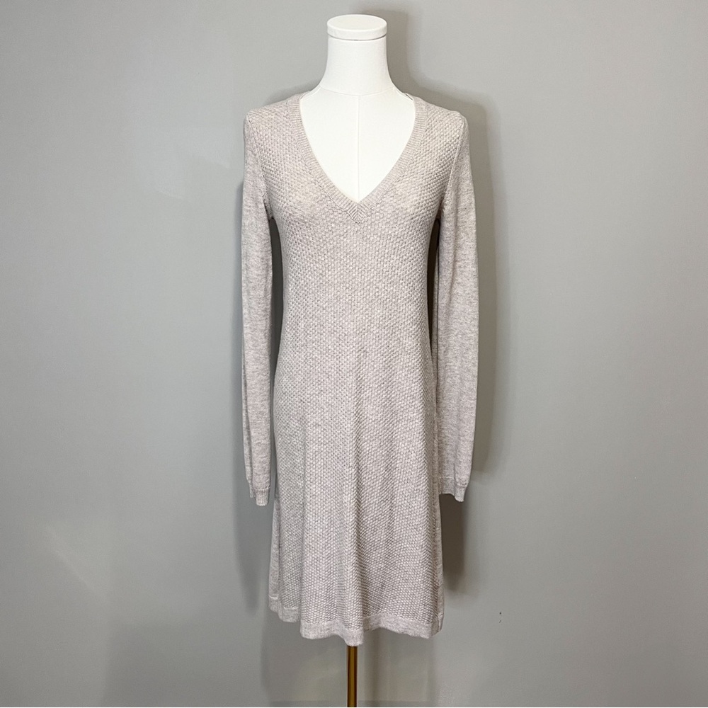 The White Company Wool Cotton Blend V Neck Sweater Dress Size S - Picture 1 of 8